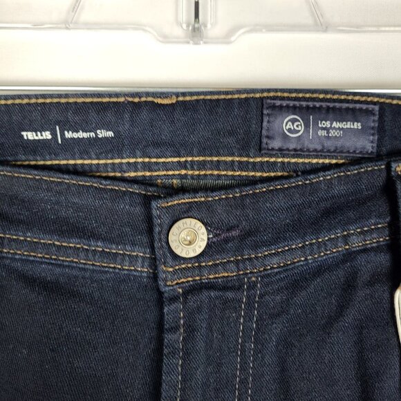 AG Adriano Goldschmied Tellis Modern Slim Stretch Dark Wash Jeans Sz 38× 34 NWT - Picture 6 of 7